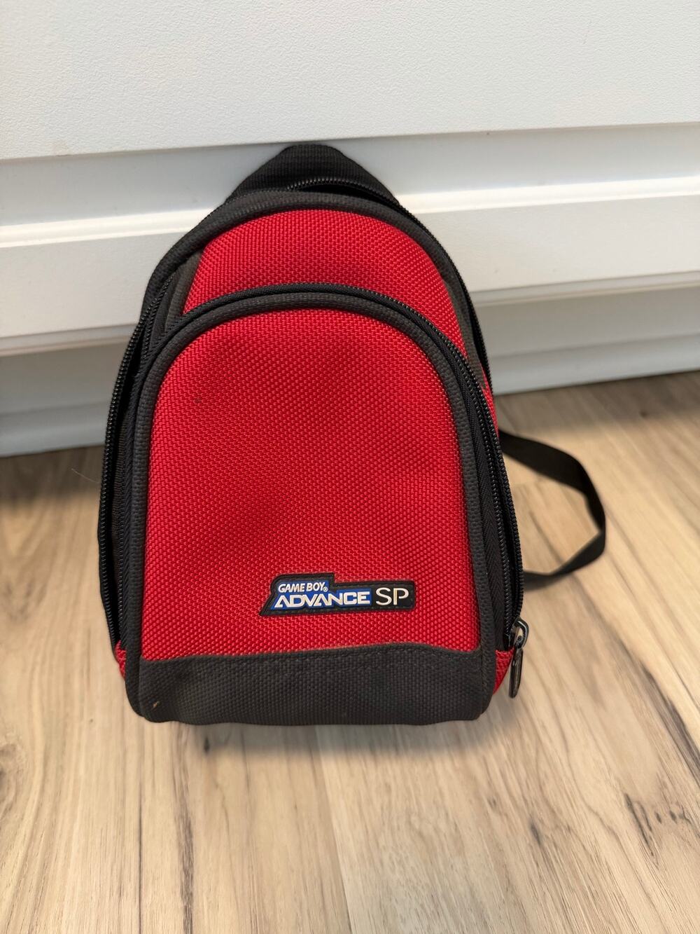 Nintendo Game Boy Advance SP GBA SP Travel Carry Mini Case Backpack Bag Red